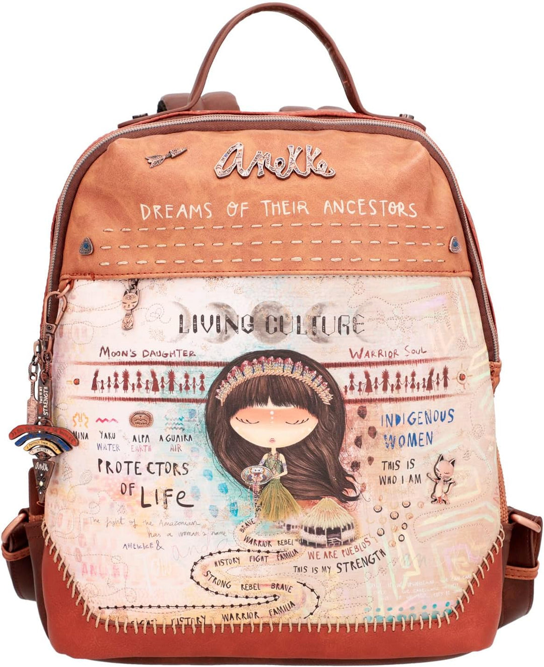 Anekke Damen Doppelfach Rucksack für unterwegs, bunt