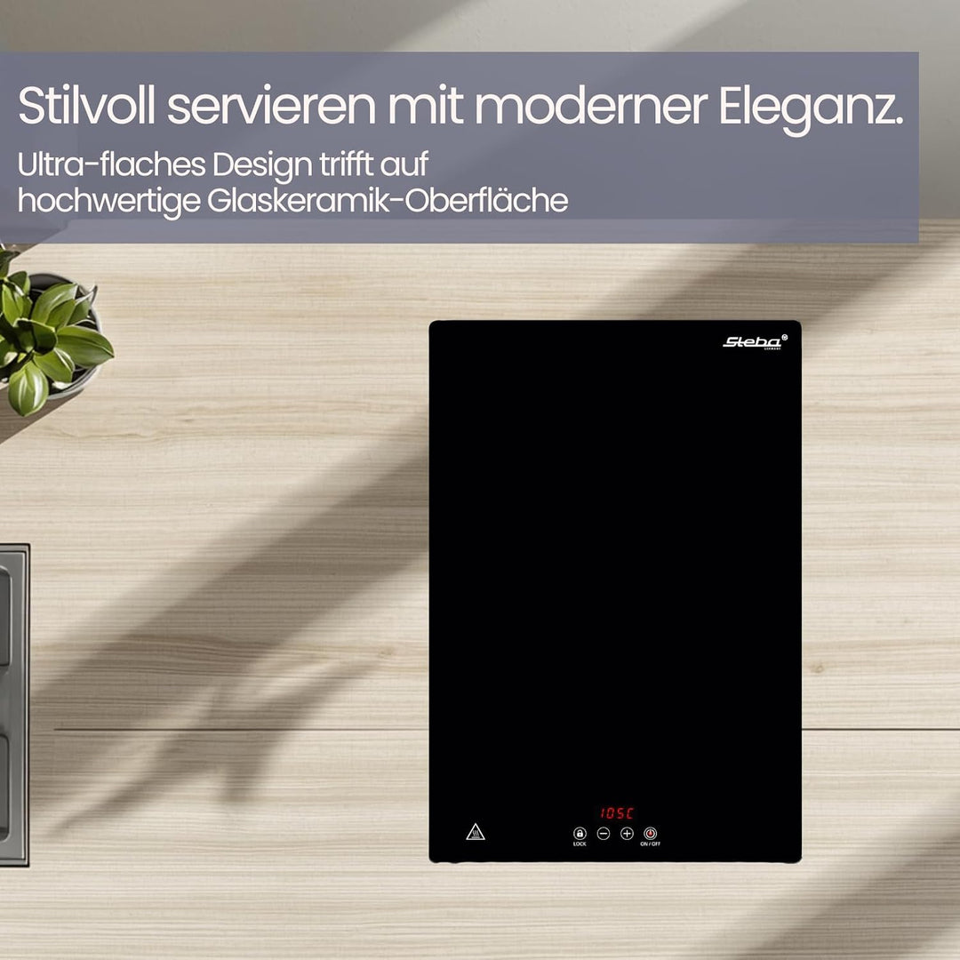 Steba WP 230 ECO Warmhalteplatte, Glaskeramik, 38x30cm | Glaskeramik, 230W, Touch Control