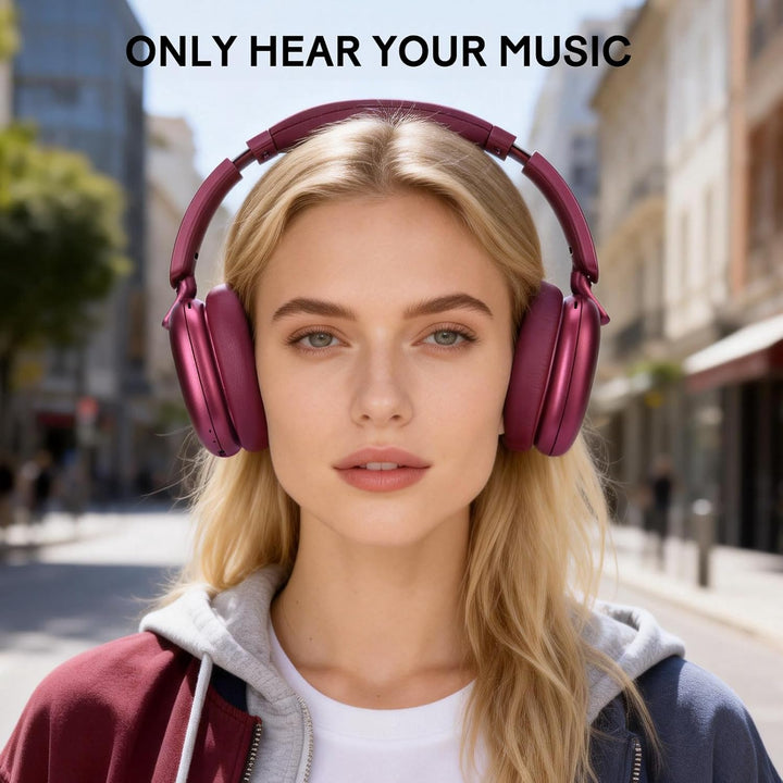 RORSOU C6 Aktive Noise-Cancelling-Kopfhörer, Drahtlose Over-Ear Bluetooth-Kopfhörer, 60 Stunden Spie