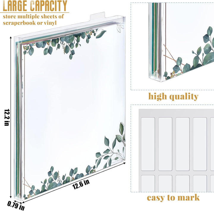 Scrapbook-Papier-Aufbewahrungs-Organizer, transparent, Kunststoff-Papierhalter mit anpassbaren Regis