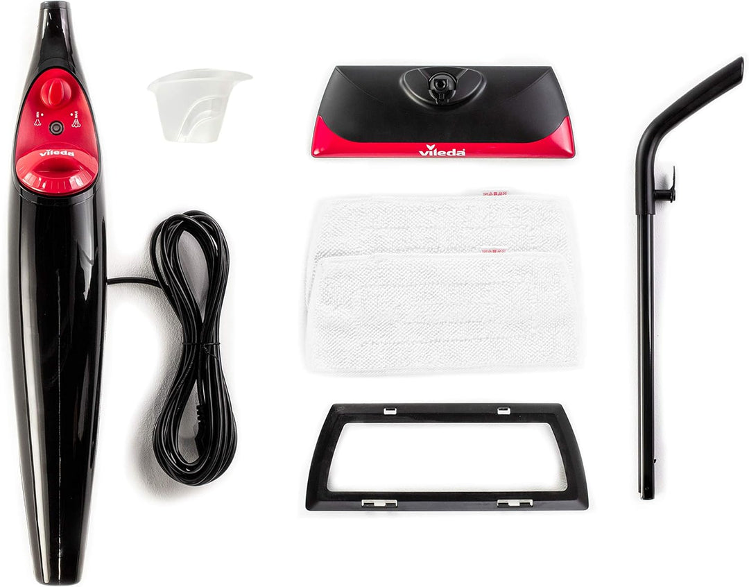 Vileda Steam XXL Dampfreiniger, Dampfbesen alle Böden, extra grosse Reinigungsfläche (Alt) Steam XXL