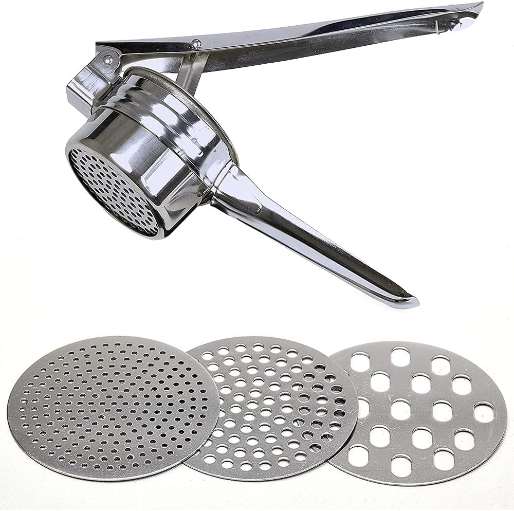 ANCLLO Kartoffelpresse Edelstahl Rostfrei, Professionell Spätzlepresse, Kartoffelstampfer für Babyna