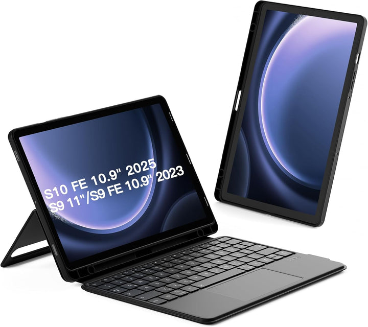 Inateck Hülle mit Tastatur für Samsung Galaxy Tab S10 Lite/S10 FE/S9 FE/S9,Tastatur für Tablet Hoch-