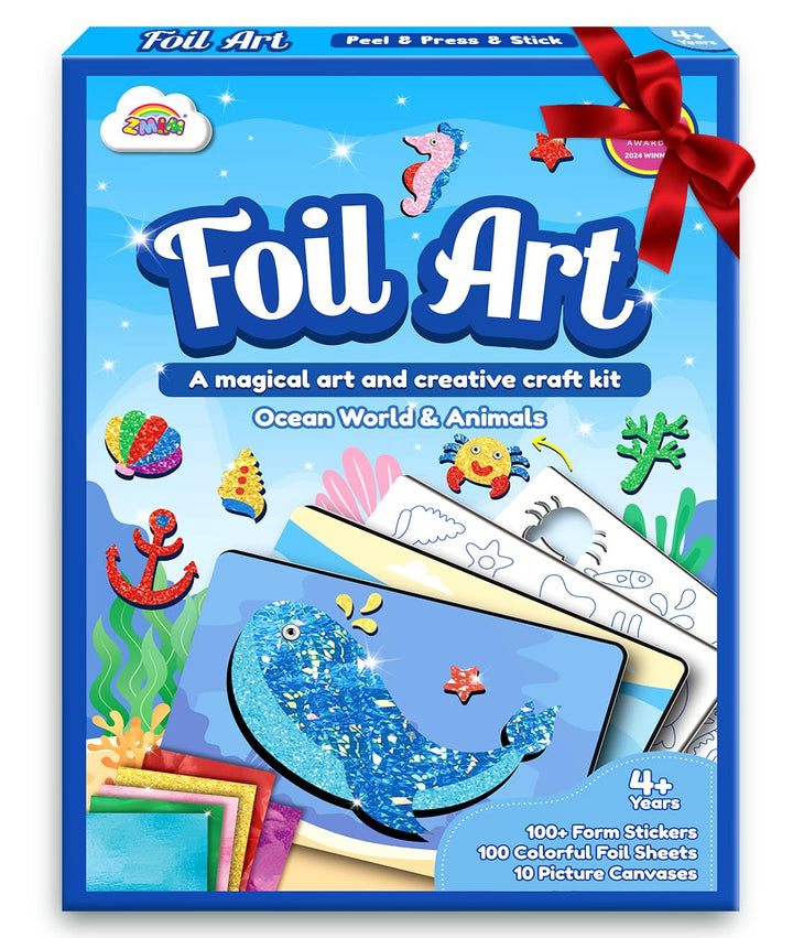 ZMLM Bunte Folie Kinderspielzeug - Ocean World & Animals Spielzeugset - Kunst & Bastelbedarf für 4+