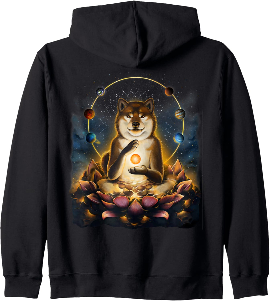 Shiba Hund hat spirituelle Erleuchtung erreicht Kapuzenjacke