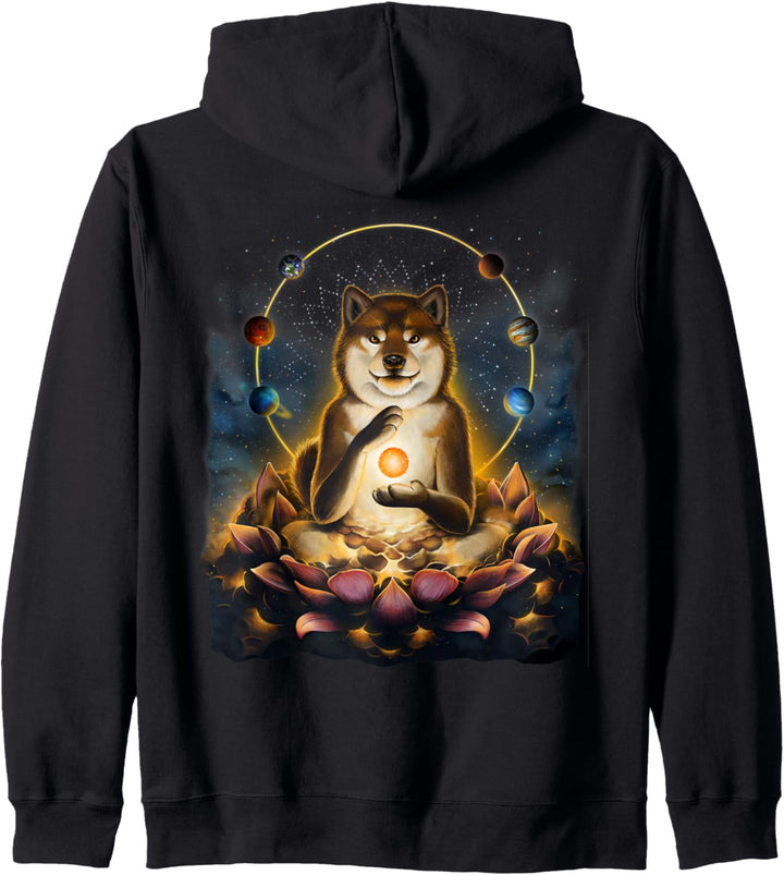 Shiba Hund hat spirituelle Erleuchtung erreicht Kapuzenjacke