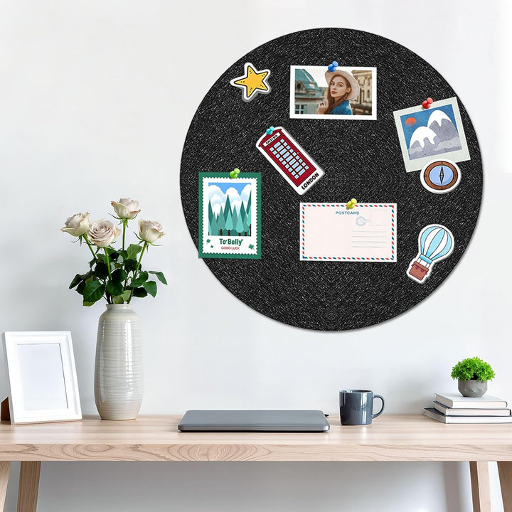 Dartboard-Wandschutz, 60 x 60 cm rundes Filz-Wandschutz-Dartboard mit Haken und Schlaufen auf der Rü
