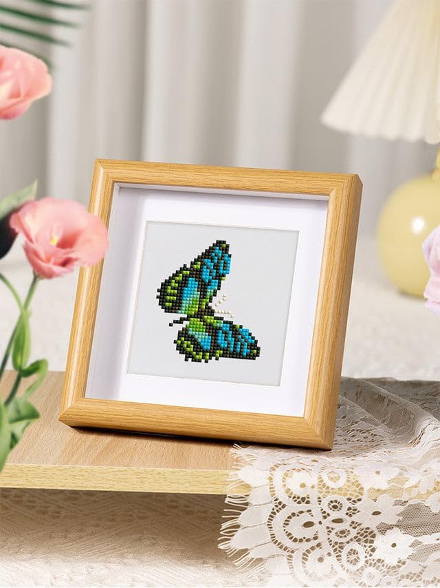 Figured'Art Mini Serie Diamond Painting Erwachsene - Schmetterlinge - Premium-Box mit 9 Stück 15x15