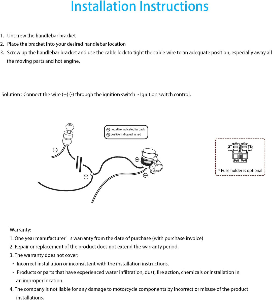 Cliff Top Aluminium 4,6 Ampere Motorrad 22 mm (0,87 ") und 25,4 mm (1") Lenker USB-Ladegerät - Steck