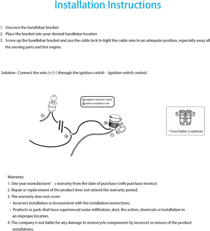 Cliff Top Aluminium 4,6 Ampere Motorrad 22 mm (0,87 ") und 25,4 mm (1") Lenker USB-Ladegerät - Steck