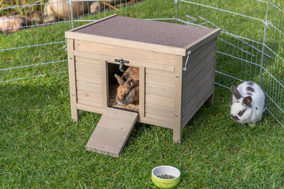 TRIXIE verschliessbares und wetterfestes Kleintierhaus für Kleinnager Natura Kleintierhaus, 60 × 47