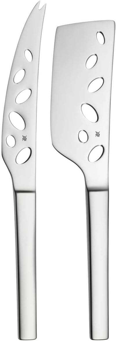 WMF Nuova Käsemesser Set 2-teilig, Käsemesser, Käsebeil, Käseschneider, Cromargan Edelstahl poliert,