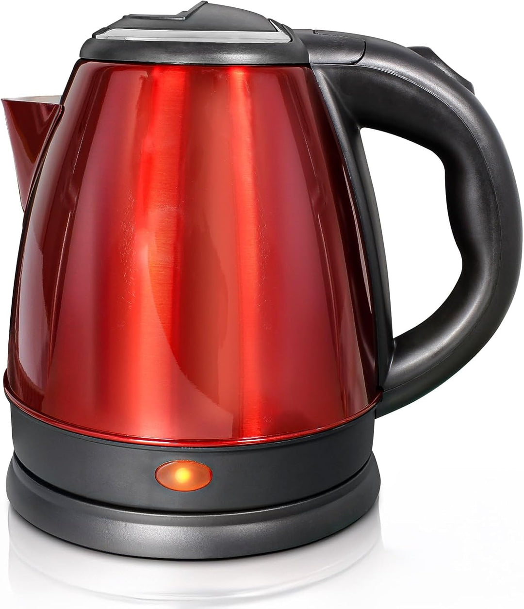 Edelstahl-Wasserkocher XD14 elektrisch – 1,2 Liter, 1.500 W – mit Abschaltautomatik (Rot), Rot
