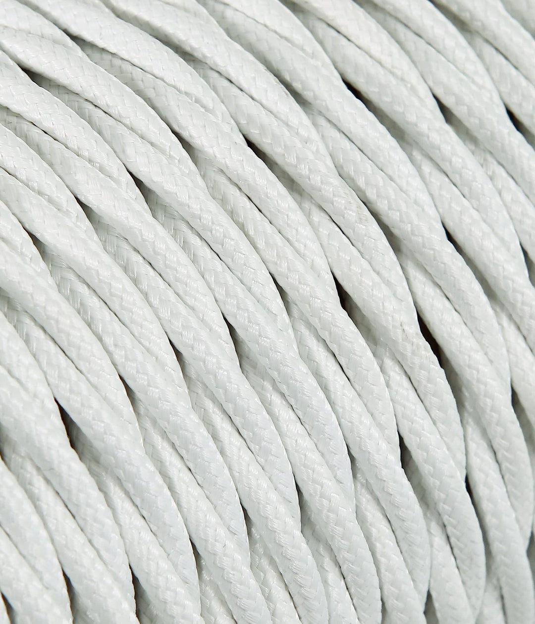 Textilkabel für Lampe, Stoffkabel 3-adrig (3x2,50mm²) - Weiss. Made in Italy (10 Meter), 10 Meter
