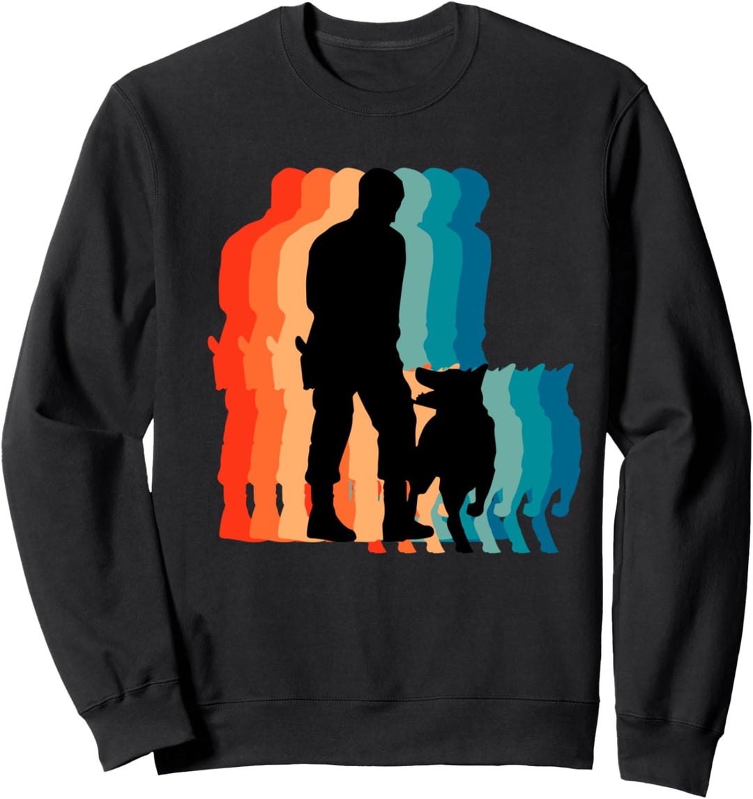 Stolzer Streifenpolizist Papa, Retro Vintage Streifenpolizis Sweatshirt