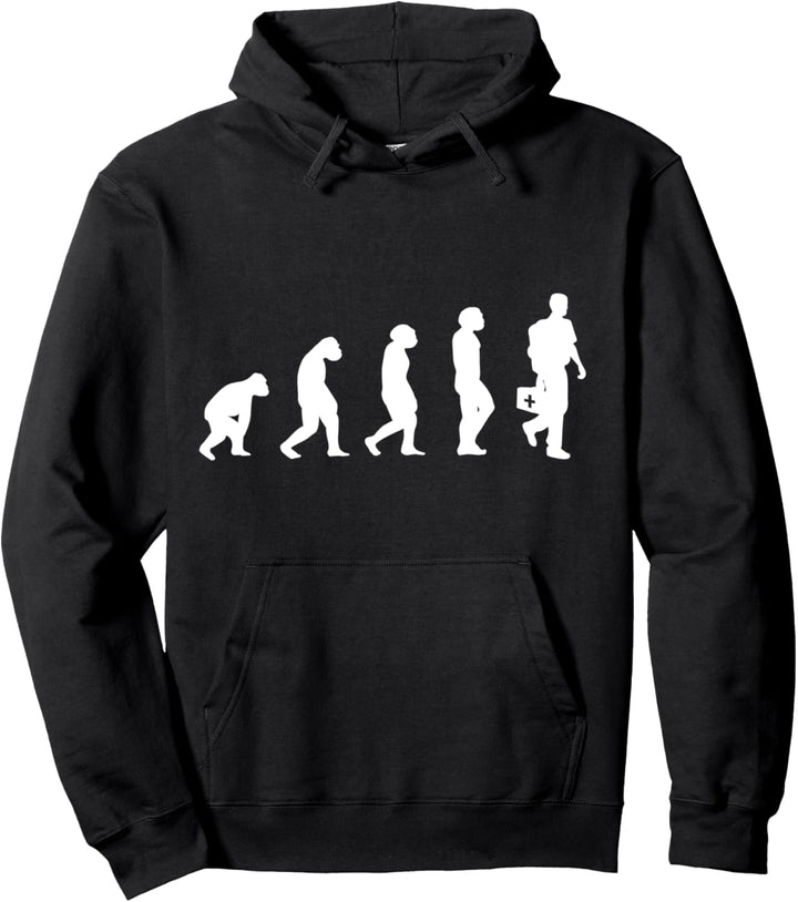 Sanitäter Evolution Sanitätsdienst Rettungsdienst Beruf Job Pullover Hoodie