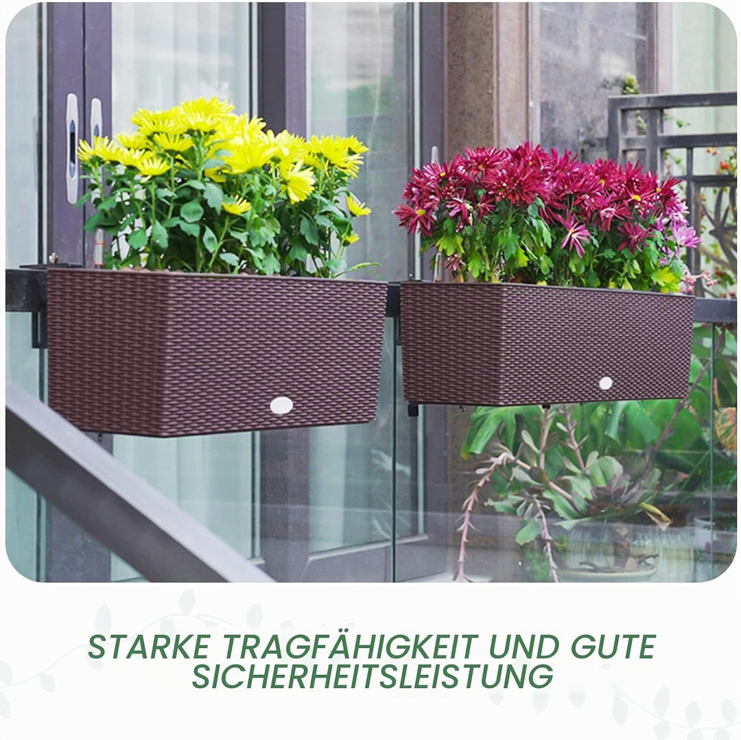 Pflanzkastenhalterung, Blumenkastenhalterung, verstellbare Fensterkastenhalterungen für Terrasse, Ga