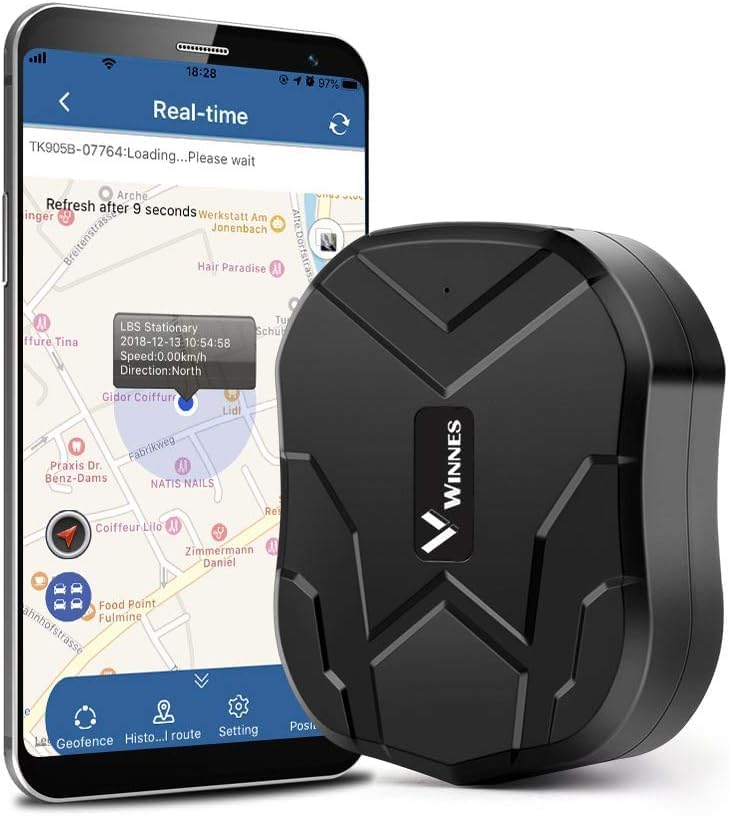 TKMARS GPS Tracker, 10000mah Batterie Tracker Locator für Auto Wasserdicht/GSM/GPRS Tracking Strong