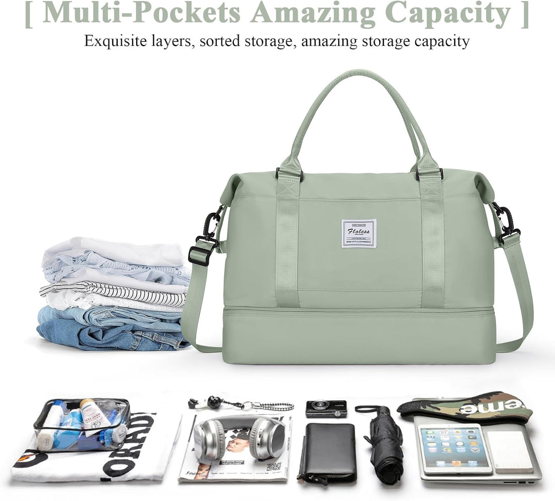 Reisetasche Damen Handgepäck Tasche Sporttasche Weekender Bag Schwimmtasche Wasserdicht Travel Bag D