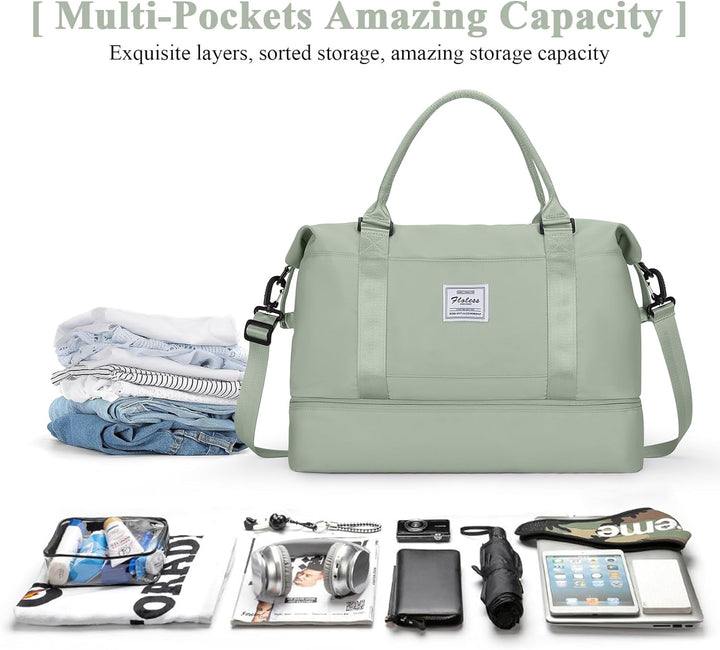 Reisetasche Damen Handgepäck Tasche Sporttasche Weekender Bag Schwimmtasche Wasserdicht Travel Bag D
