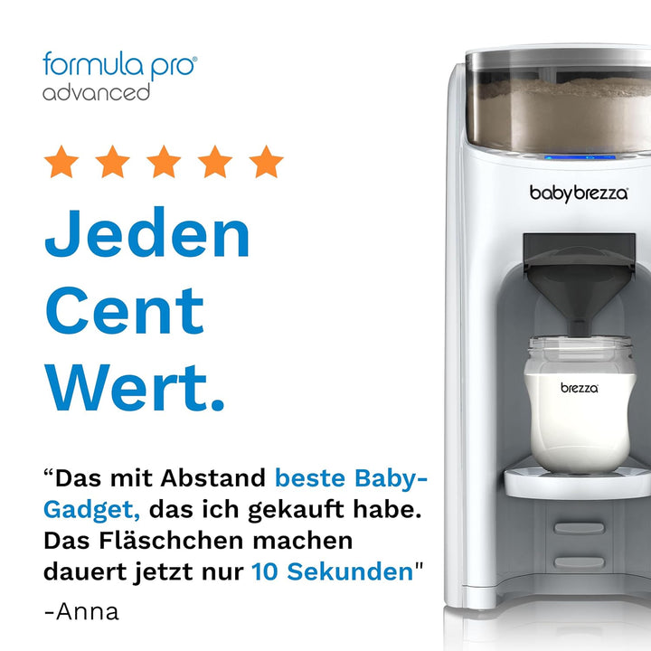 Baby Brezza Formula Pro Advanced – Automatischer Flaschenzubereiter – Mischt Milchpulver & Wasser pe
