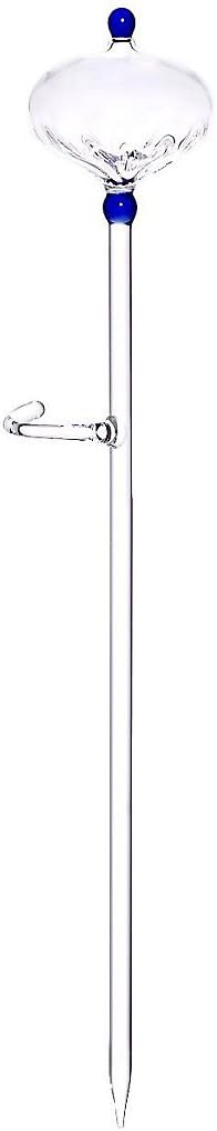 CRISTALICA Exklusiver Handgeformter Orchideenstab Rankhilfe Sparta Blau H ca. 40 cm Handgeformt in D