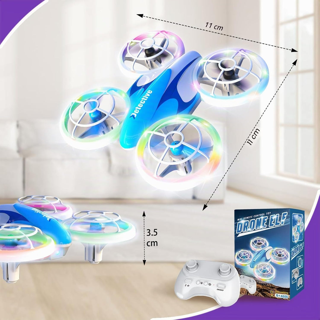 RC Drohne für Kinder und Anfänger, Mini Quadcopter mit LED-Lichtern und 3D-Flips, einfach zu fliegen