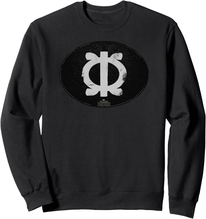 Marvel Black Panther Wakanda Faux Patch Logo Sweatshirt