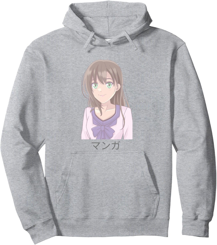 Kawaii Anime Portrait Zeichnung japanisches Mädchen MANGA Pullover Hoodie