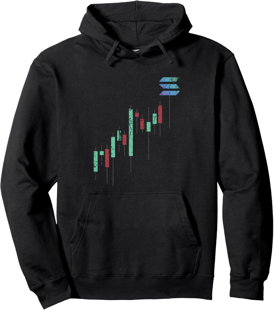 Solana und Kryptowährung Investor HODL und Trading Chart Pullover Hoodie