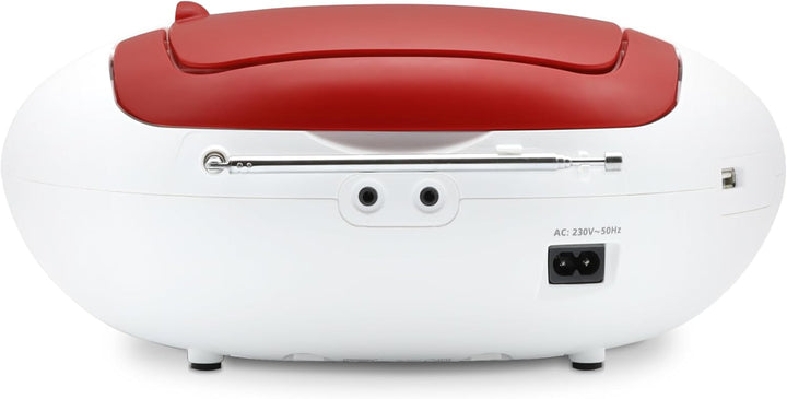 MOOOV 477411 Tragbarer CD-Player mit Radio, USB, Lautsprecher - Mini Kofferradio für Kinder & Senior