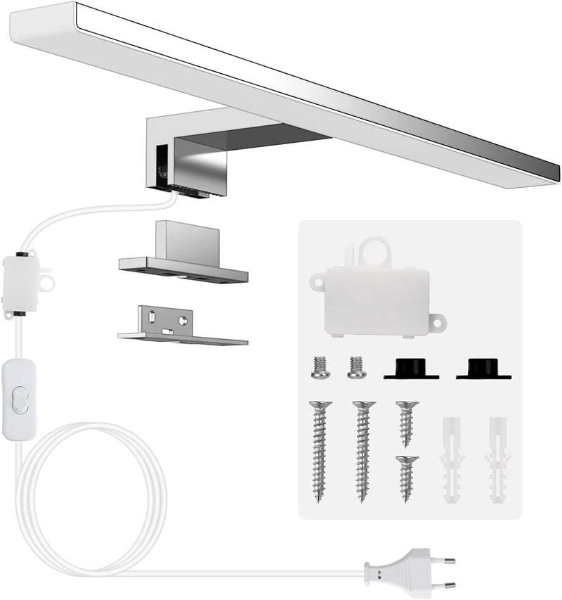 Aogled Led Spiegelleuchte mit Schalter 10W 40cm,Badezimmer Lampe Wand Neutralweiss mit 4000K＆820LM I