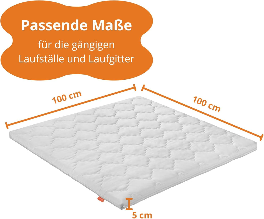 sleepling Laufgittermatratze, Babymatratze Laufstall, Made in EU,100, Bezug waschbar 60 Grad