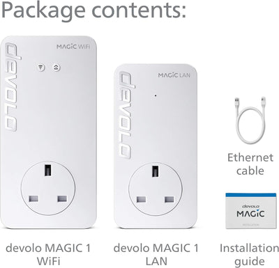 devolo Magic 1-1200 Wi-Fi 5 Starter Kit: stabiles Heimarbeiten, hohe Leistung (Mesh-WLAN, bis zu 120