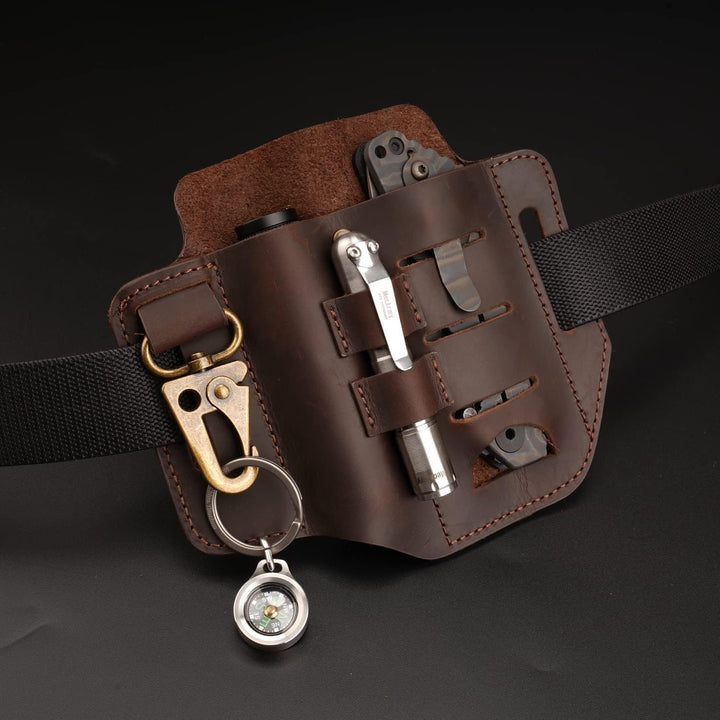 VIPERADE PJ13 Plus Leder EDC Leder Tasche Organizer und Halter für Werkzeuge und Outdoor-Ausrüstung
