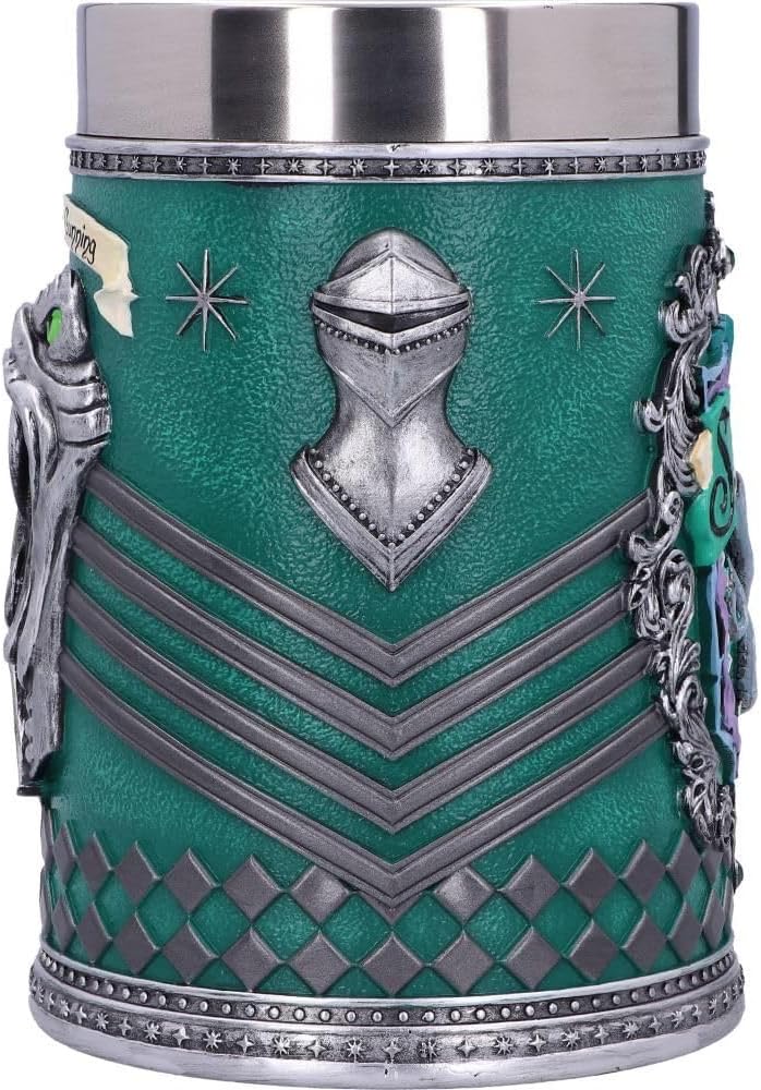 Nemesis Now House Collectable Tankard Harry Potter Slytherin Hogwarts-Haus Sammelkrug, Harz, Grün Si