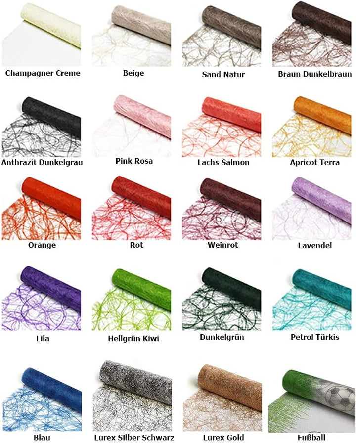 Sizoweb Tischläufer Tischband Dekoration Dekor Breite 30 cm Rollenlänge und Farbe wählbar Orange 25