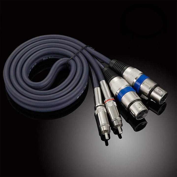2×XLR Weiblich Kable Auf 2×Cinch Kabel(RCA kable),Hochwertiger XLR-Stecker XLR Mikrofon XLR Patchkab