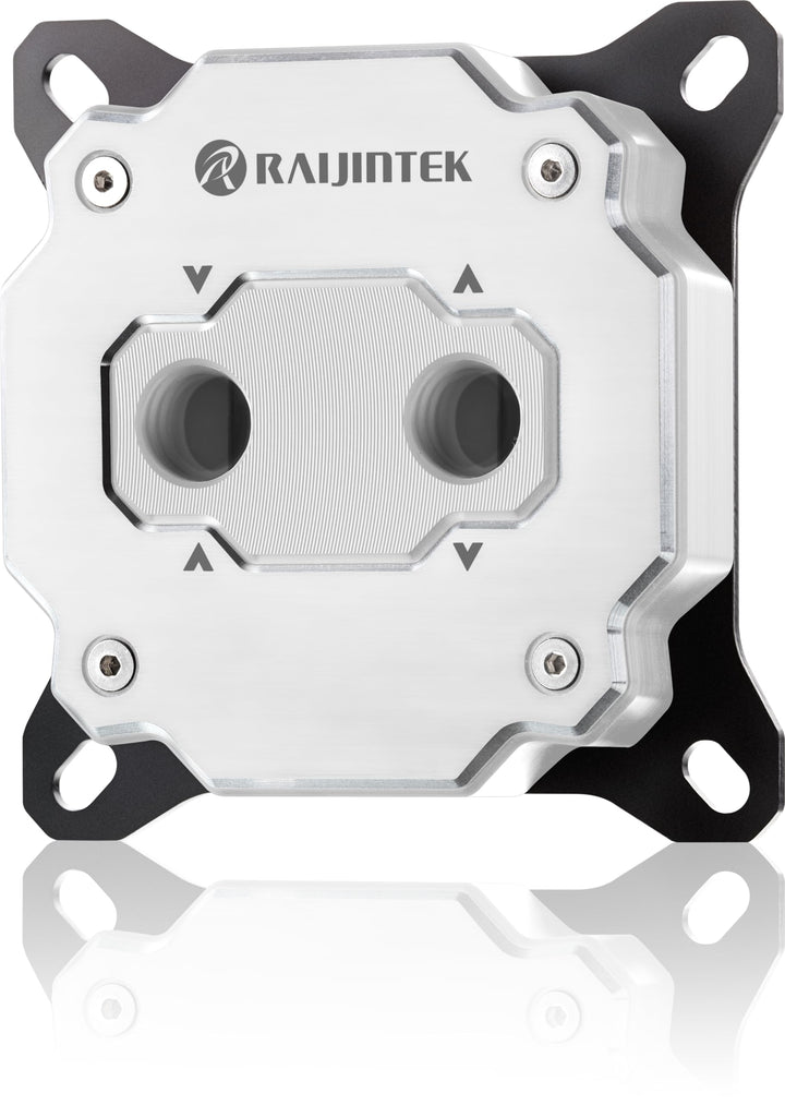RAIJINTEK FORKIS ELITE WHITE CPU-Wasserkühler – Hochleistung, Vollkupfer vernickelt, 3D-Mikrofinnen,