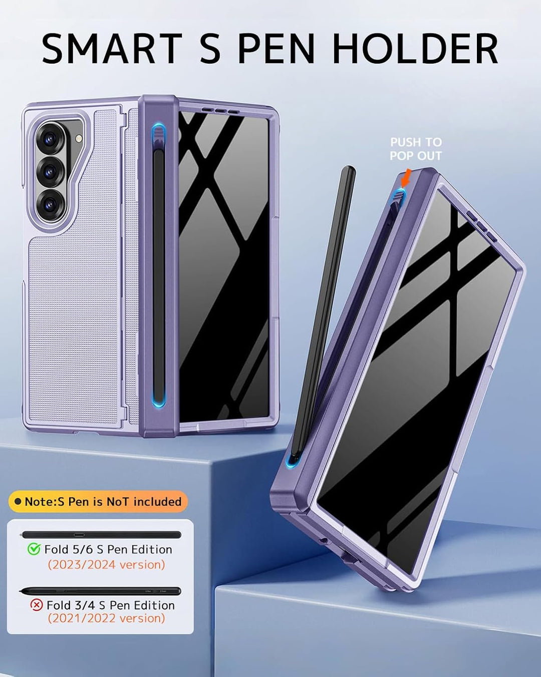 NINKI für Samsung Galaxy Z Fold 6 Hülle mit Privacy Screen Protector, [Frontbildschirm] [Unsichtbare