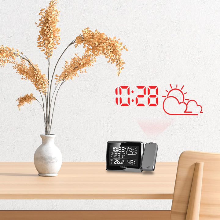 Kienzle Wetterstation Funk mit Aussensensor, Projektion, DCF Uhr