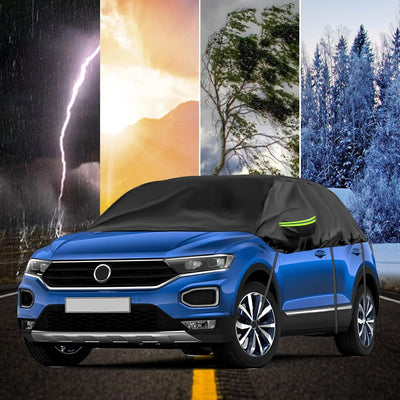 Autoabdeckung Wasserdicht Ersatz für VW T-ROC 2017-2024, Sonnenfest Hälfte Autoabdeckung, Halbgarage