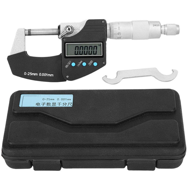 Digit Aussenmikrometer Zoll Mikrometer Grossbild Digital Metric Imperial 0,001 mm Genauigkeit 0‑25 m