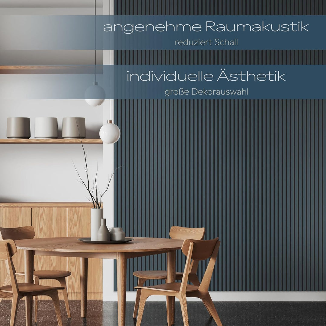 HEXIM Akustikpaneele 4 Stück 138,5x60cm Holz Comfort - flexible Holzpaneele Platten Lamellenwand Hol