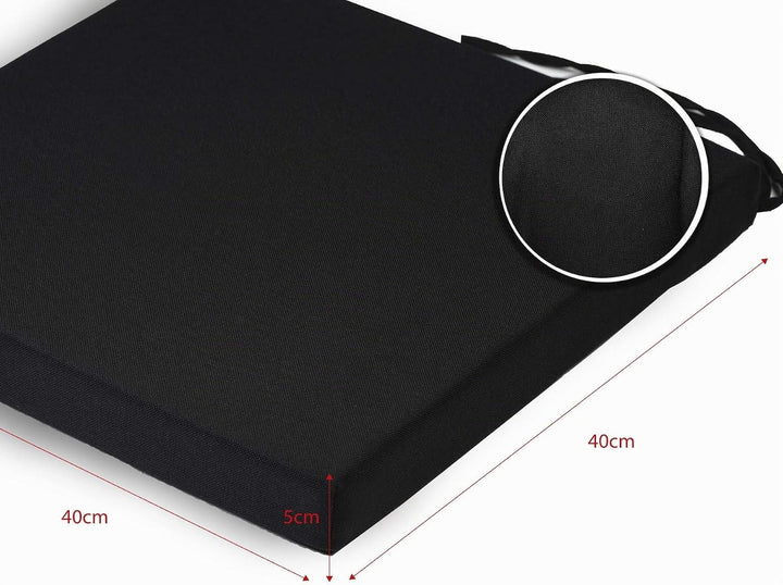 sunnypillow 4er Set Stuhlkissen mit Bindebänder - 40 x 40 x 5 cm - Sitzkissen Outdoor für Stühle/Bän