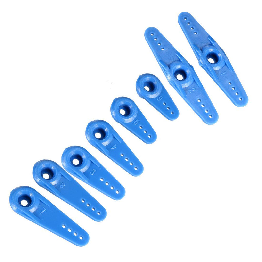 sourcing map 1 Satz Plastik Servo Arms 23T blau 3mm Loch einzelner/doppelter Arm für JR