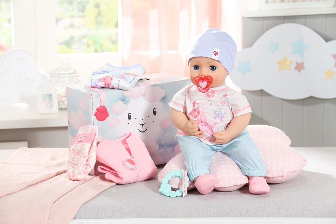 Baby Annabell Combi Set mit Strampler, T-Shirt, Hose und Jacke im Aufbewahrungskoffer, für 43 cm Pup