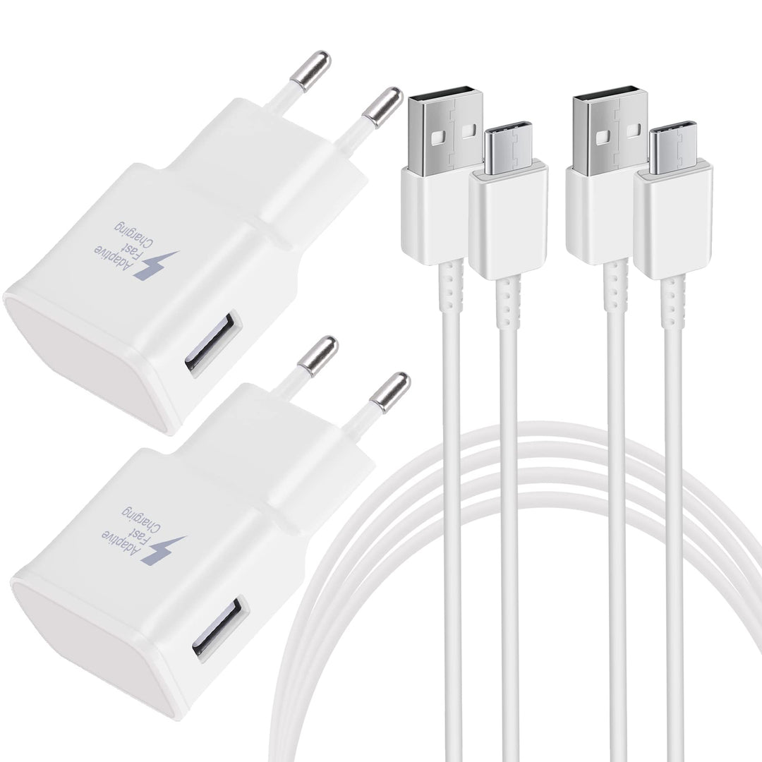 2er Pack Ladeadapter mit Schnellladefunktion (USB Typ-C) Schnellladegerät mit Original Ladekabel 1,5
