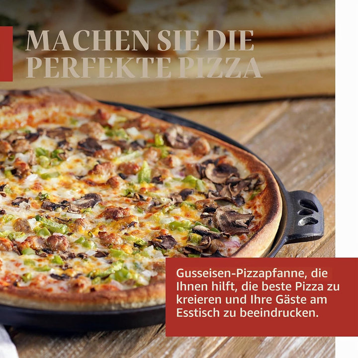 Camp Chef Pizzablech aus Gusseisen Schwarz