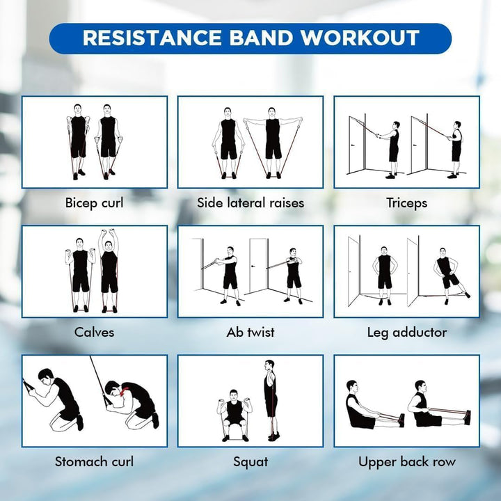 Endless EL1043 Fitness-Toning-Tubes Set aus 5 Trainingsbändern mit verschiedenen Widerstandsstufen f